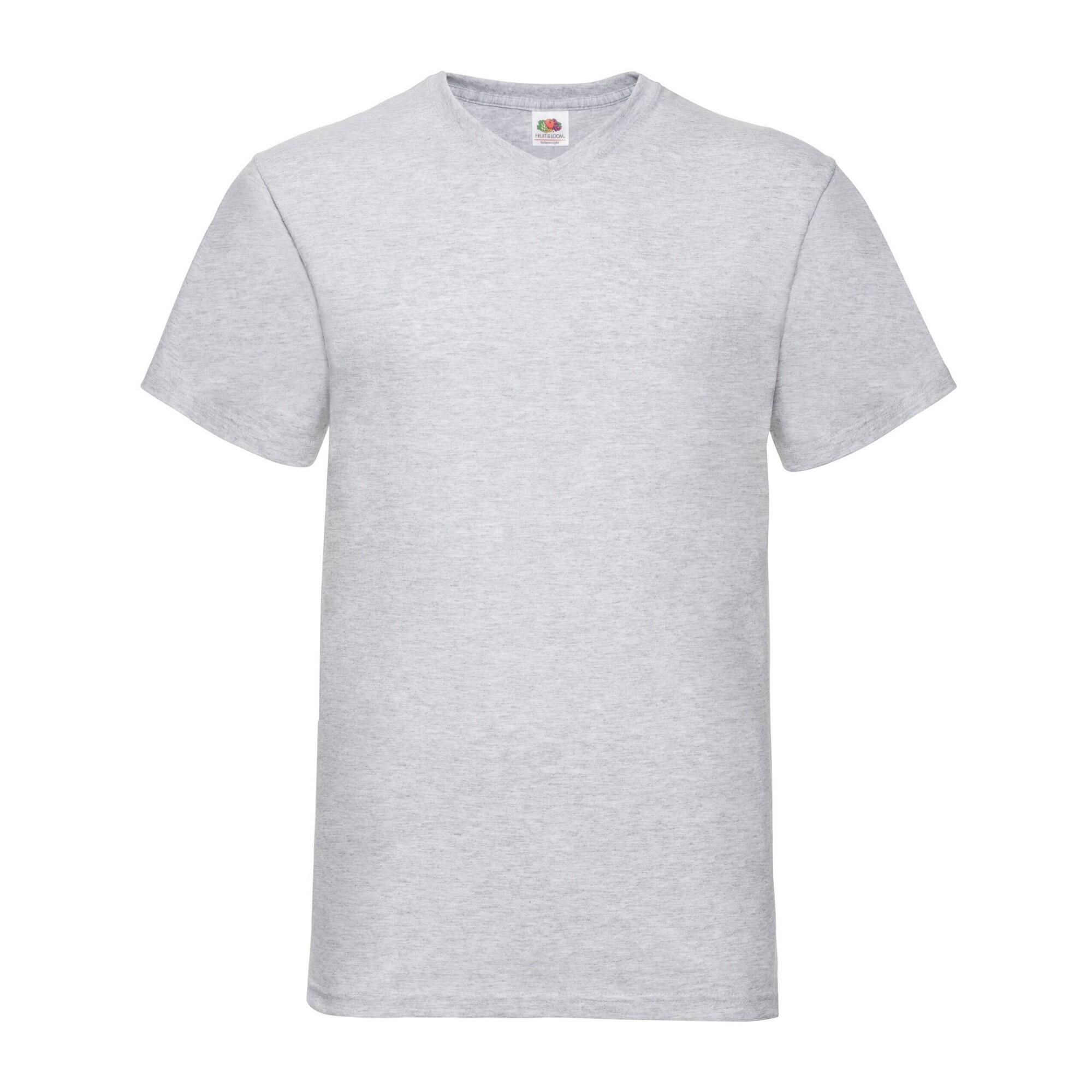 Fruit of the Loom Mens Valueweight Heather V Neck T-Shirt
