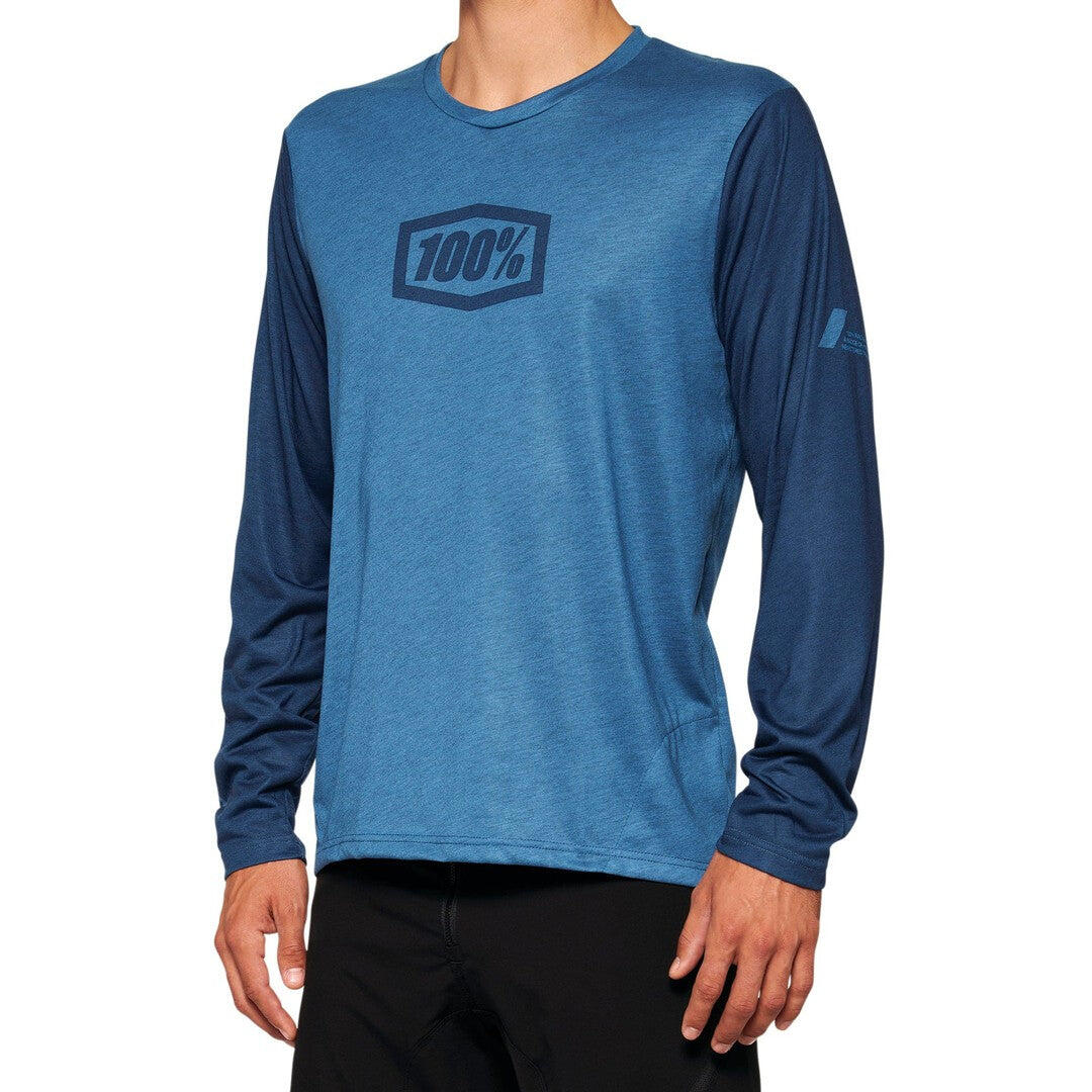 100 Percent AIRMATIC LS Jersey Slate Blue