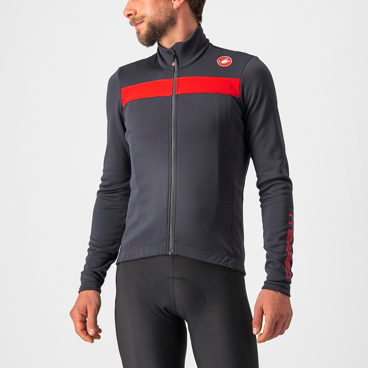 Castelli Puro 3 Jersey Dark Grey/Red Reflex