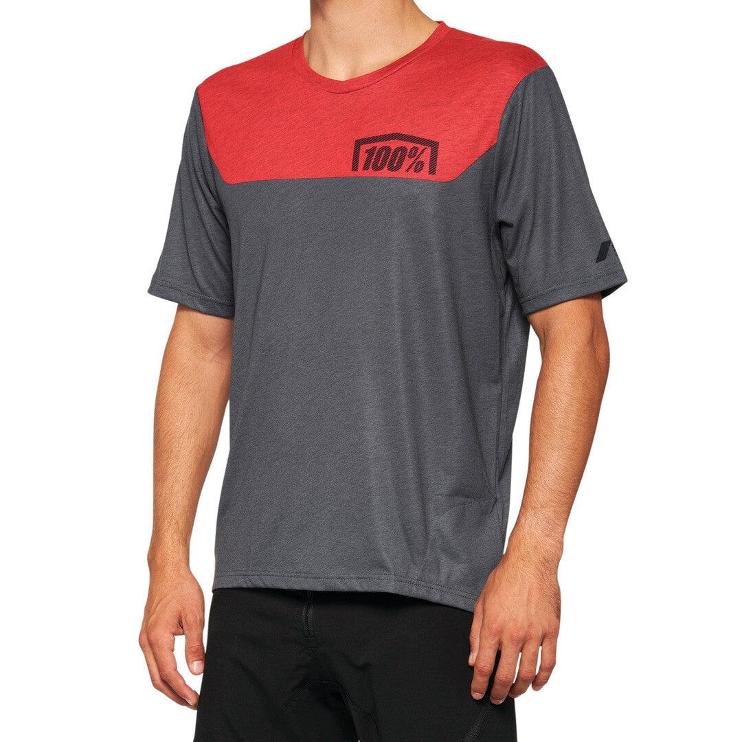 100 Percent AIRMATIC Jersey Charcoal/Racer Red