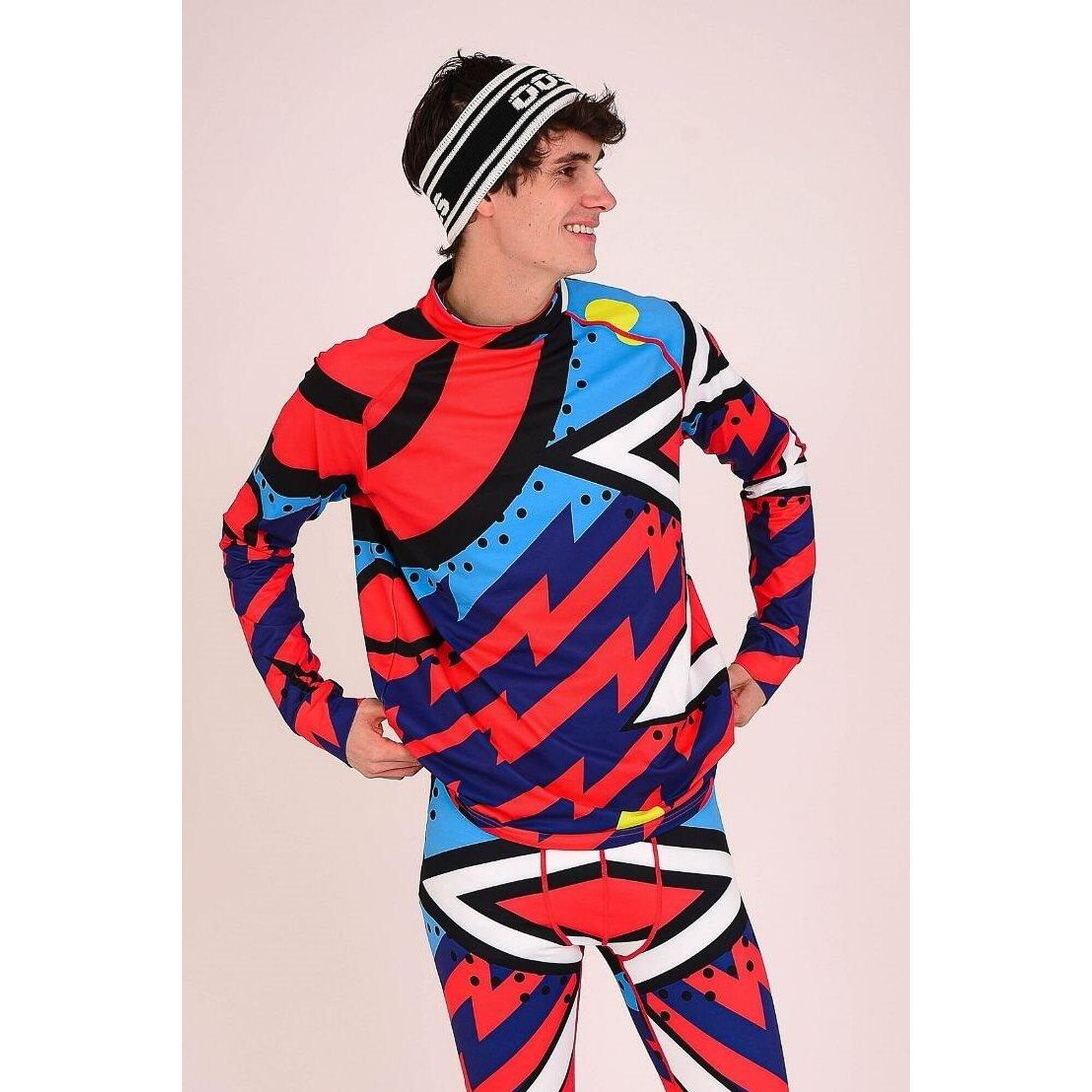 Oosc - Haut De Couche De Base Fresh Prince Pour Hommes - Sous Maillot Manche Longue - Bleu|jaune|multicolore|orange - 48 Xl - Decathlon