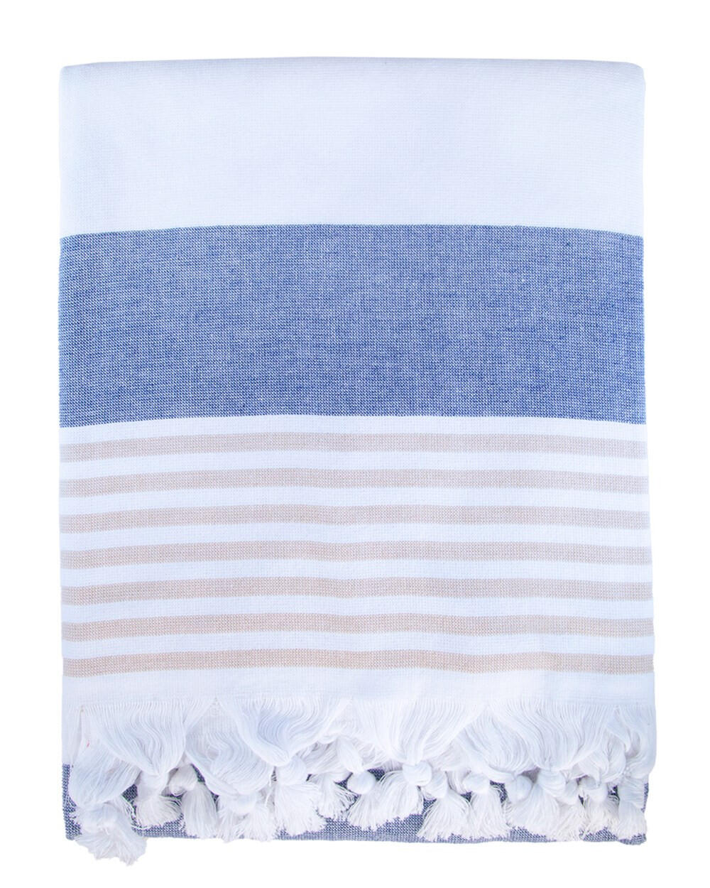 SUN & SURF TOALHA PESTAMAL BICOLOR 100x180 COM CACHOS 100%ALGODÃO