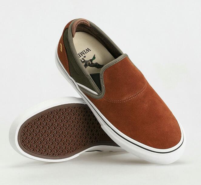 Wino G6 Slip On Brown/Green Shoe 3/3