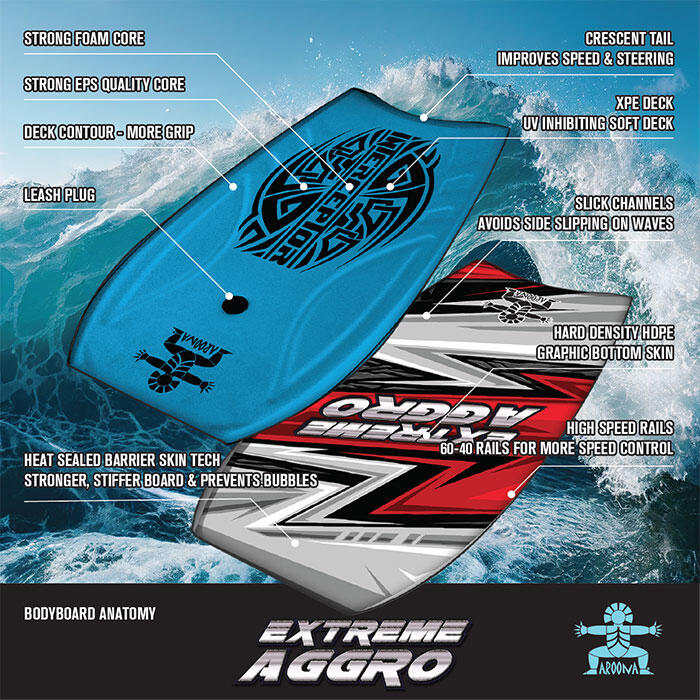 Bodyboard Extreme Aggro slickbottom 80 cm 4/5
