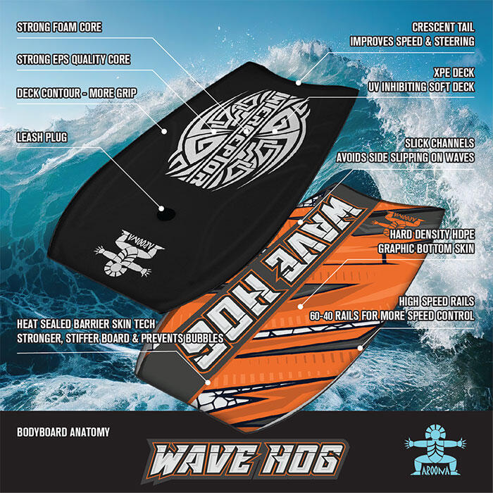 Bodyboard Wave Hog slickbottom 80 cm 4/5