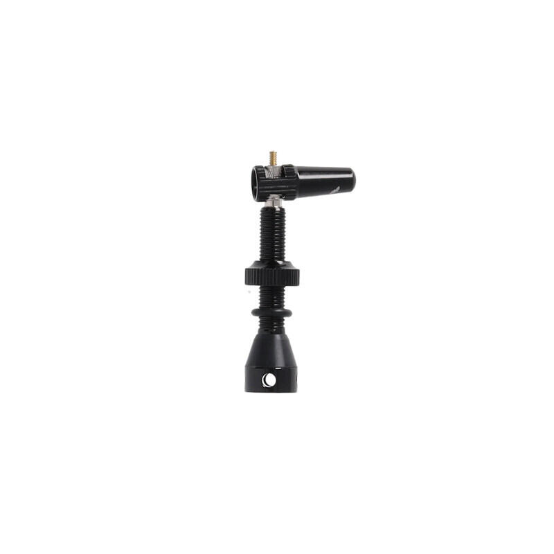 Paire de valves tubeless Presta 40mm  capuchons intégrés avec démonte-obus MICHE 6/7