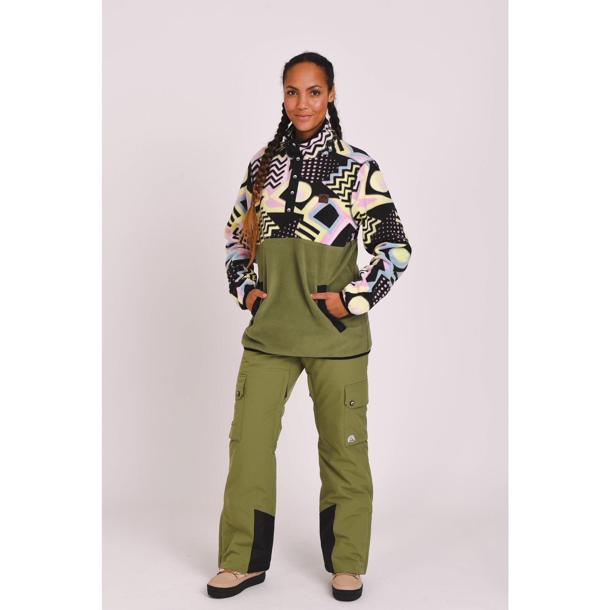 Oosc - Saved By The Bell Polaire Kaki - Sweat-shirt - Rose|vert - 36 Xs - Decathlon