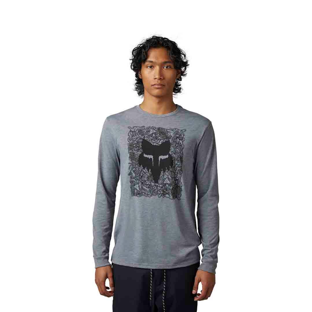 Fox AUXLRY LS Tech Tee Heather Graphite
