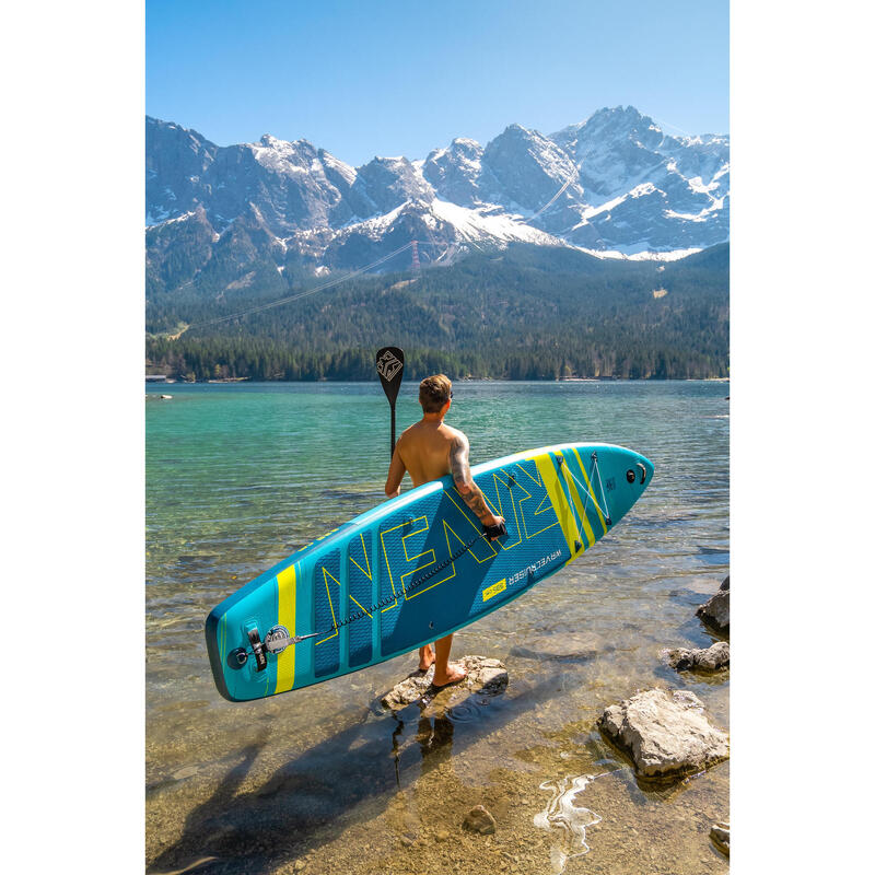 Planche de SUP WaveCruiser Bleu/Citron vert avec support GoPro