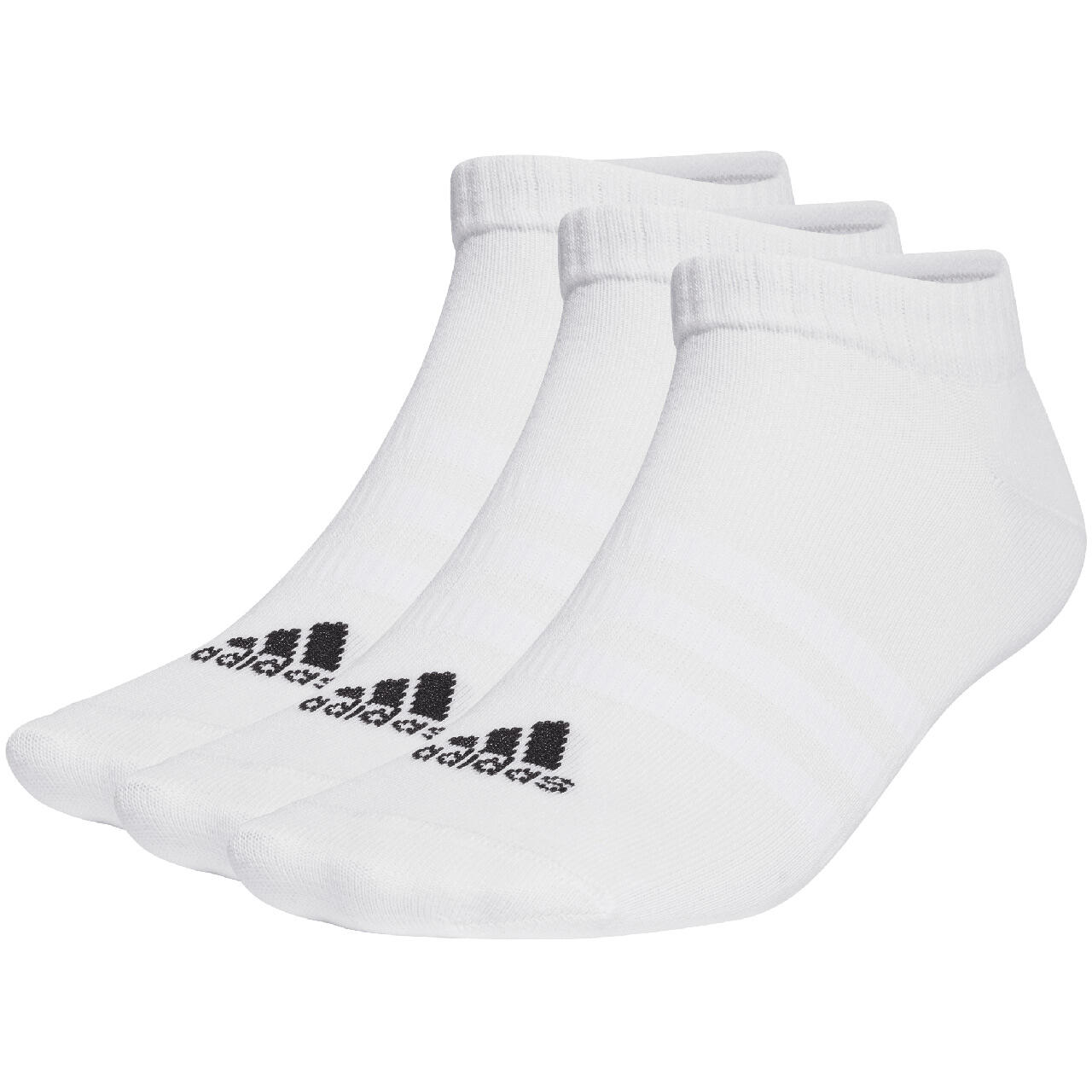 Adidas - Chaussettes Unisexe Paquet De 3-thin And Light Sportswear Low Cut Socks - Chaussettes - Blanc|noir - Decathlon