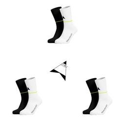 Chaussettes vélo de route pack de 3 – Noir et Blanc