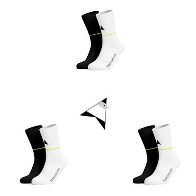 Calzini da ciclismo Klassike Confezione in bundle in bianco e nero