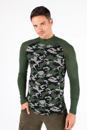 Bluza turystyczna męska Woolona Asker Zip z długim rękawem