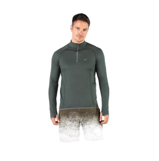 Koszulka turystyczna męska z długim rękawem 100% Merino WOOLONA Halldor
