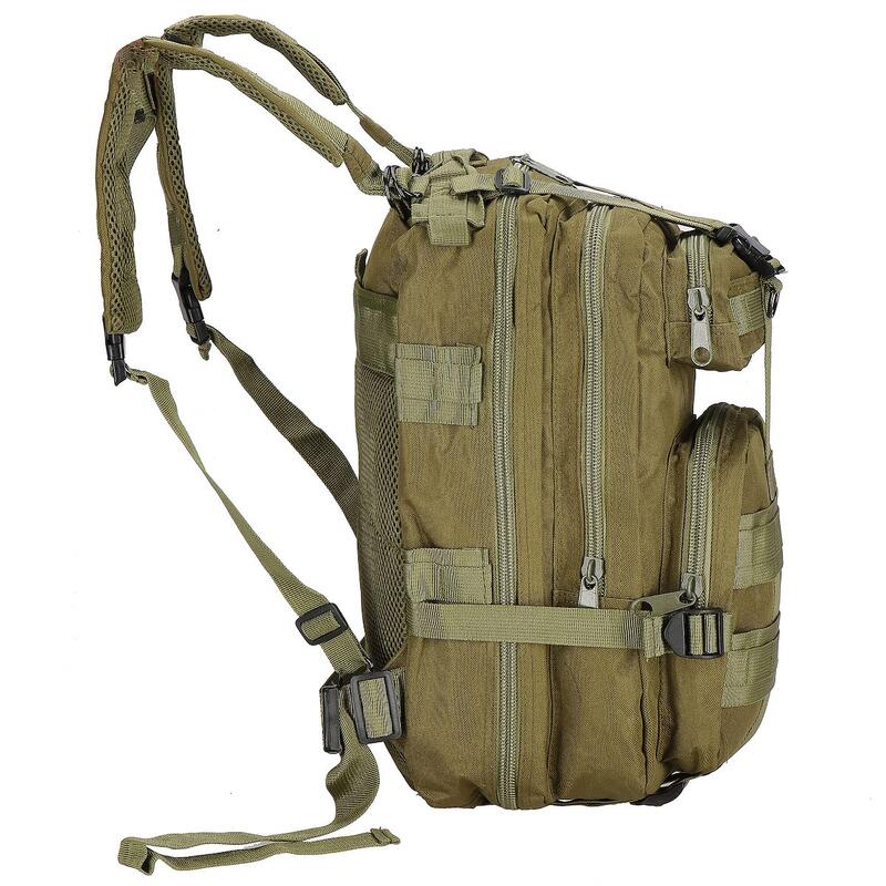 Rucsac tactic, Springos, 4 compartimente,38 L, verde kaki, 29x25x50 cm