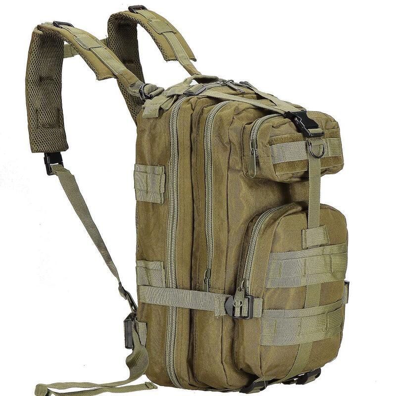 Rucsac tactic, Springos, 4 compartimente,38 L, verde kaki, 29x25x50 cm