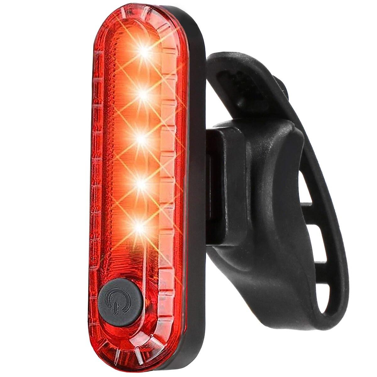 Lampki rowerowe 2 szt. przednia/tylna Springos ładowane USB 3/7