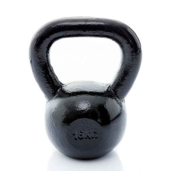 Kettlebell aus Gusseisen - Schwarz - 16 kg