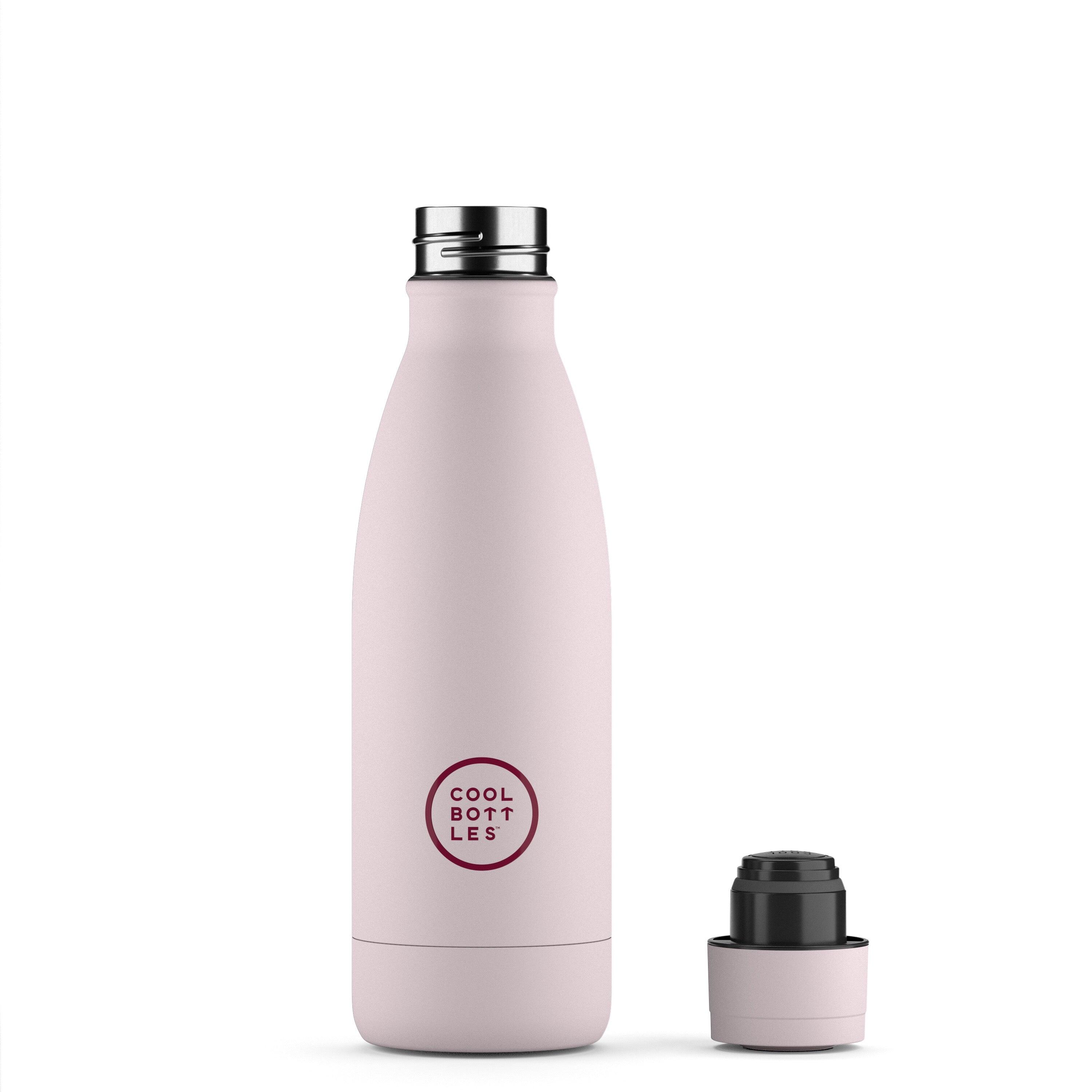 Botella Térmica Acero Inox. Cool Bottles. Con envío gratis. Pastel Pink 350ml 2/4