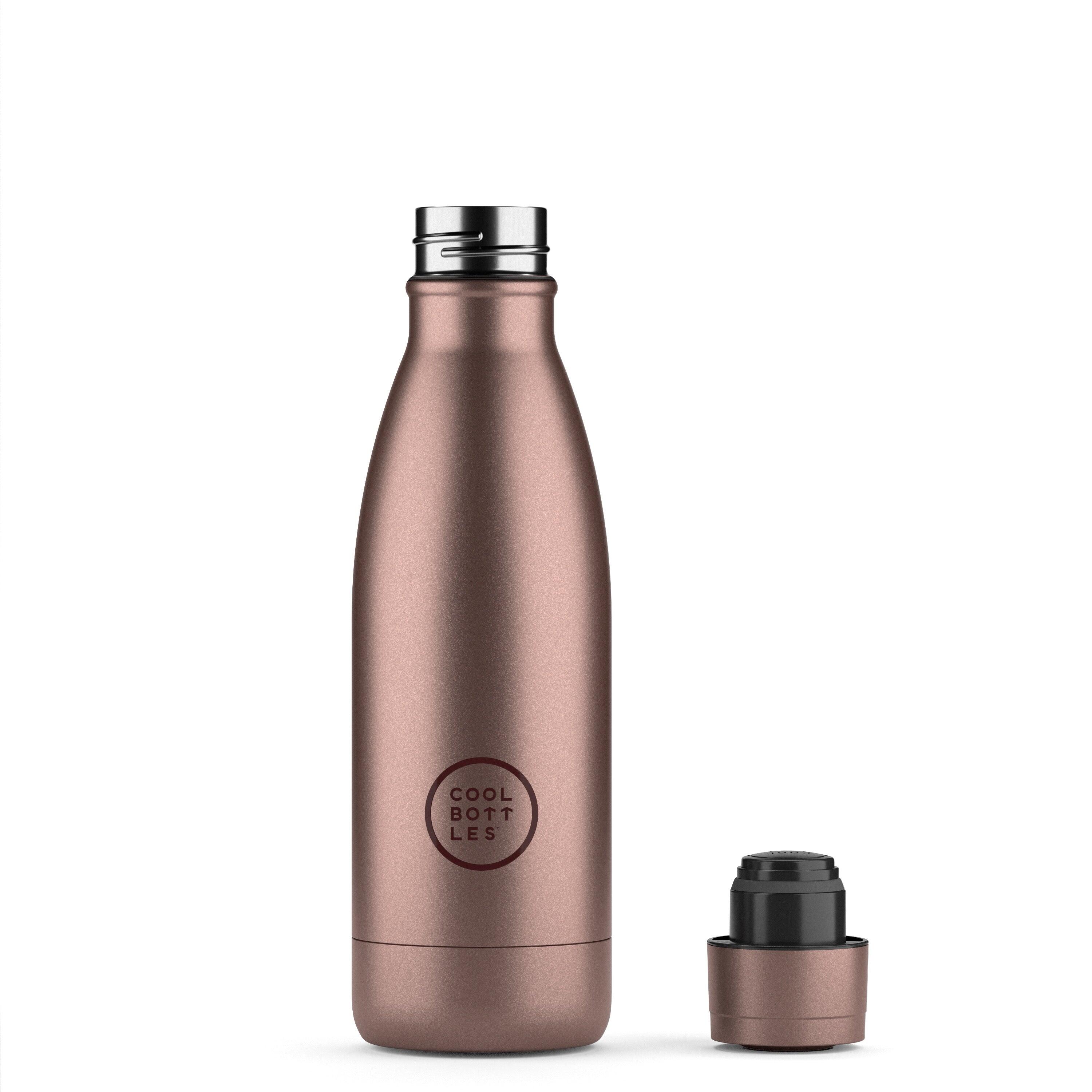 Botella Térmica Acero Inox. Cool Bottles. Con envío gratis. Metallic Rose 350ml 2/4