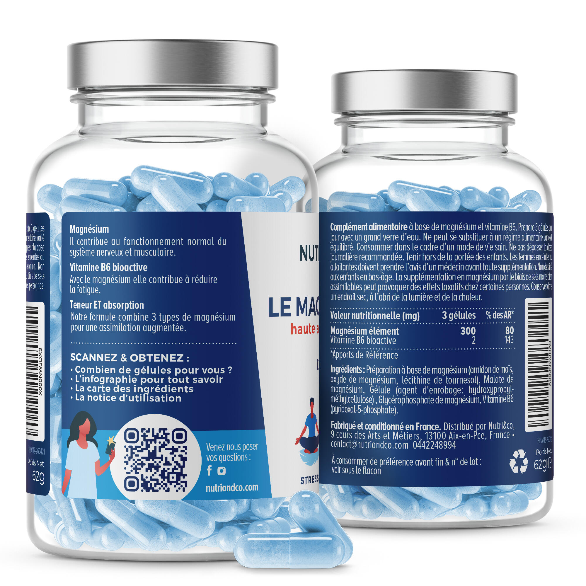 Magnésium + Vit B6 - Tonus et Récupération Musculaire - 120 Gélules 5/5