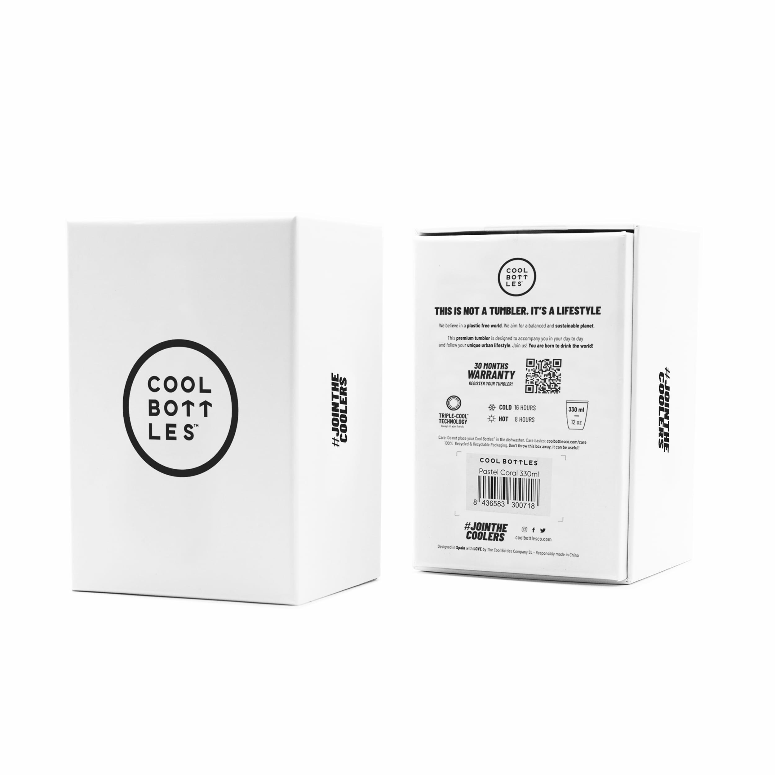 Vaso Térmico de acero Inox. Cool Bottles. Con envío gratis. Pastel Grey 330ml 6/6