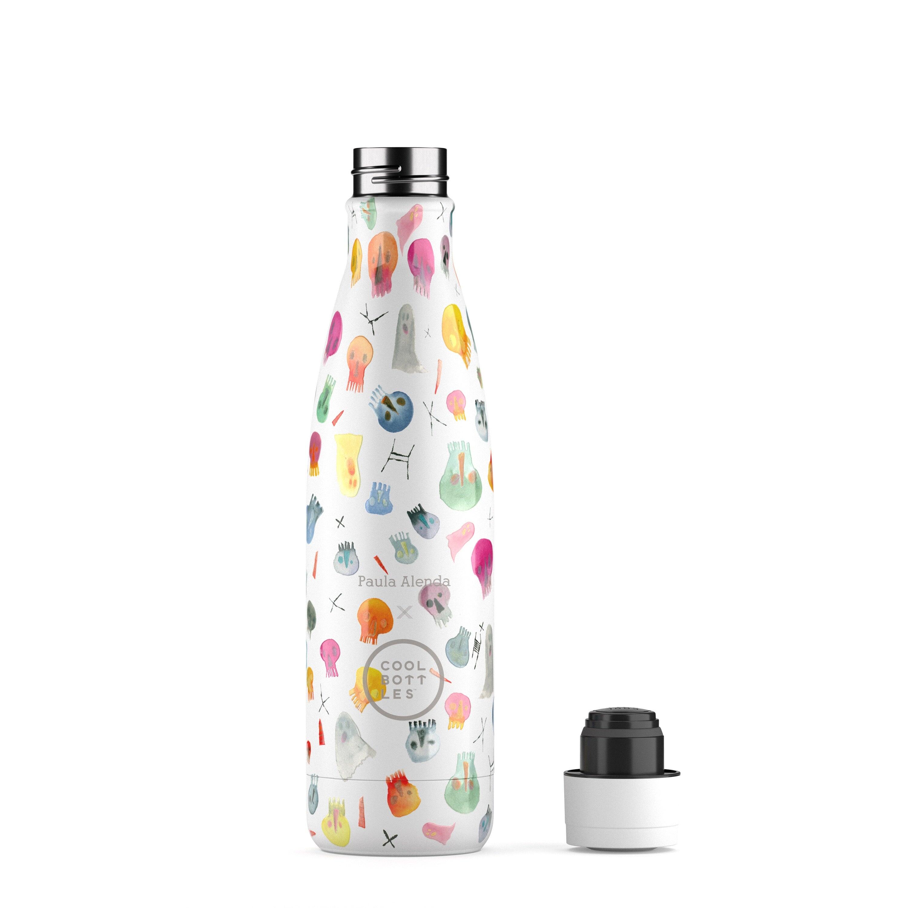 Botella Térmica Acero Inox. Cool Bottles. Con envío gratis. Crazy Skulls 500ml 2/5