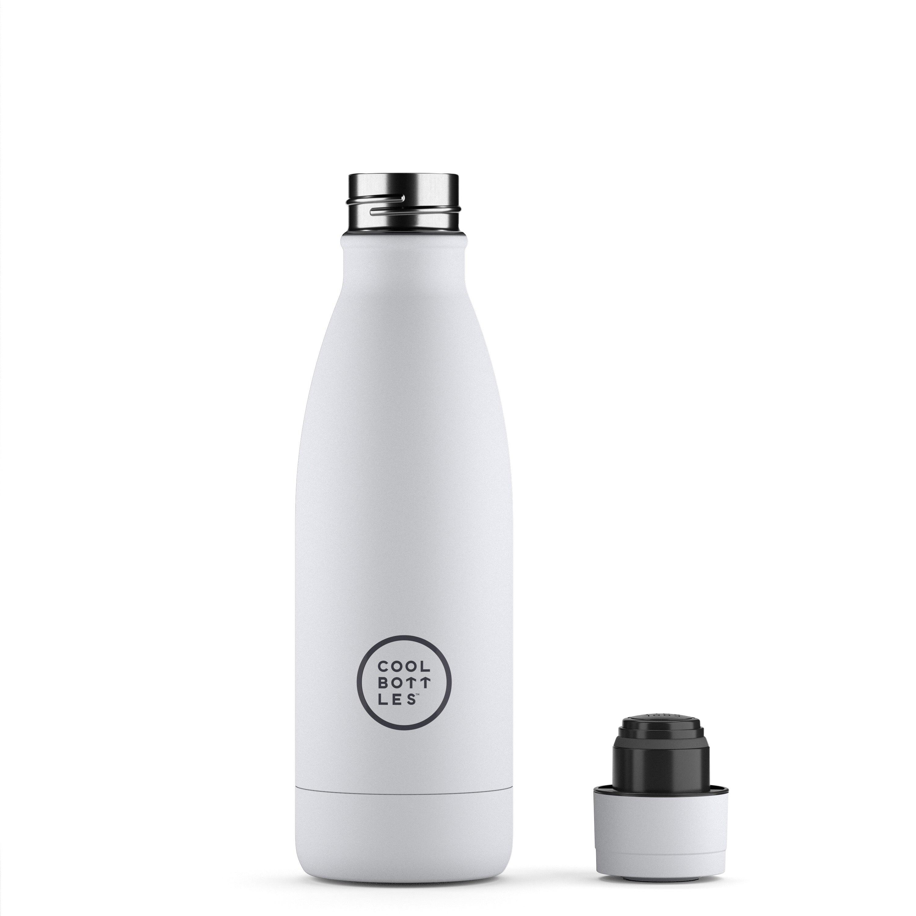 Botella Térmica Acero Inox. Cool Bottles. Con envío gratis. Mono White 350ml 2/4