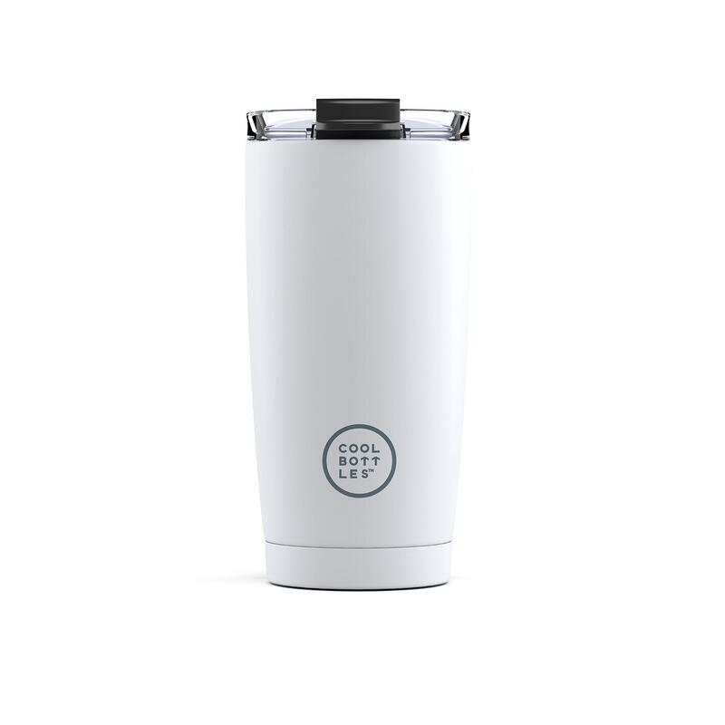 Vaso Térmico de acero Inox. Cool Bottles. Con envío gratis. Mono White 550ml