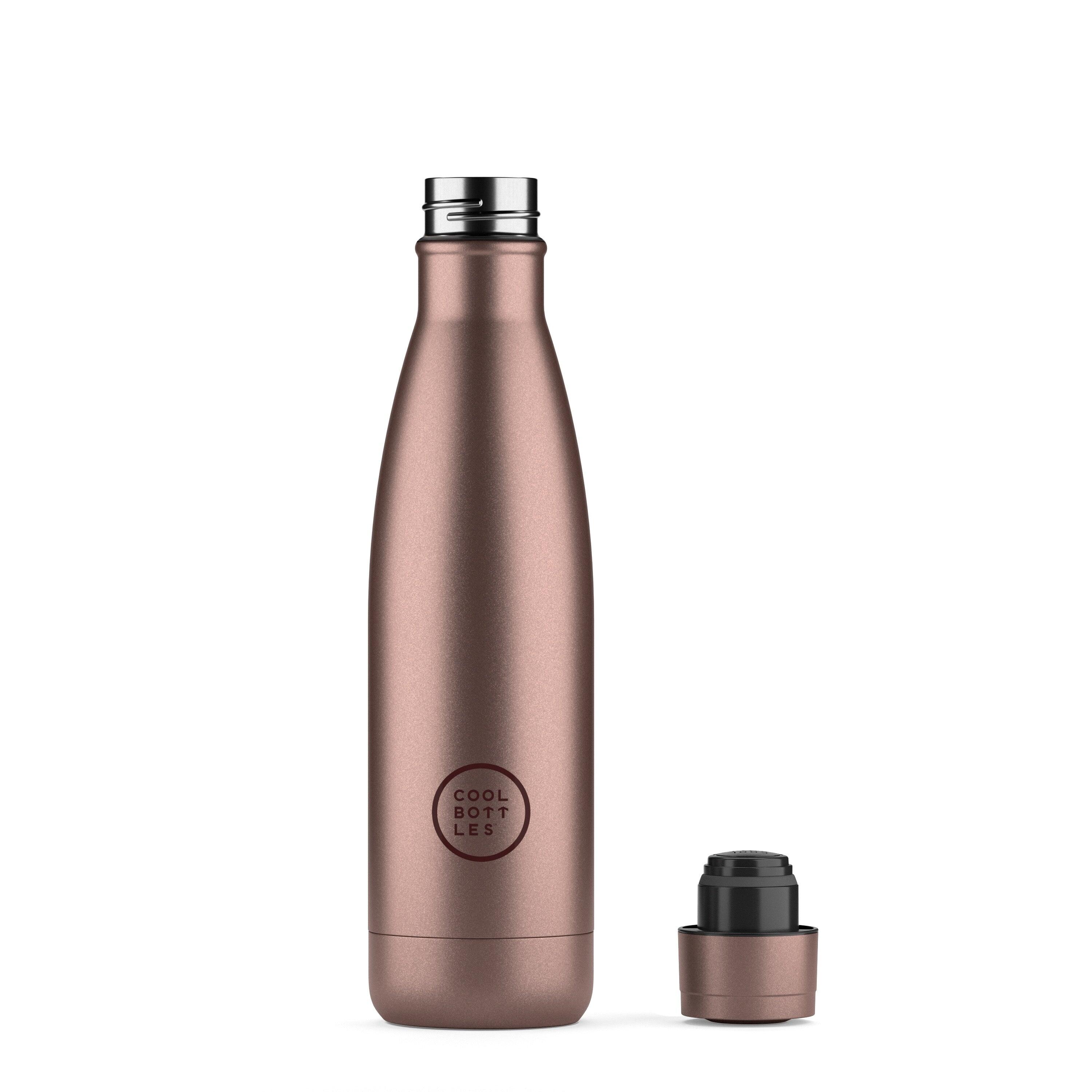Botella Térmica Acero Inox. Cool Bottles. Con envío gratis. Metallic Rose 500ml 2/4