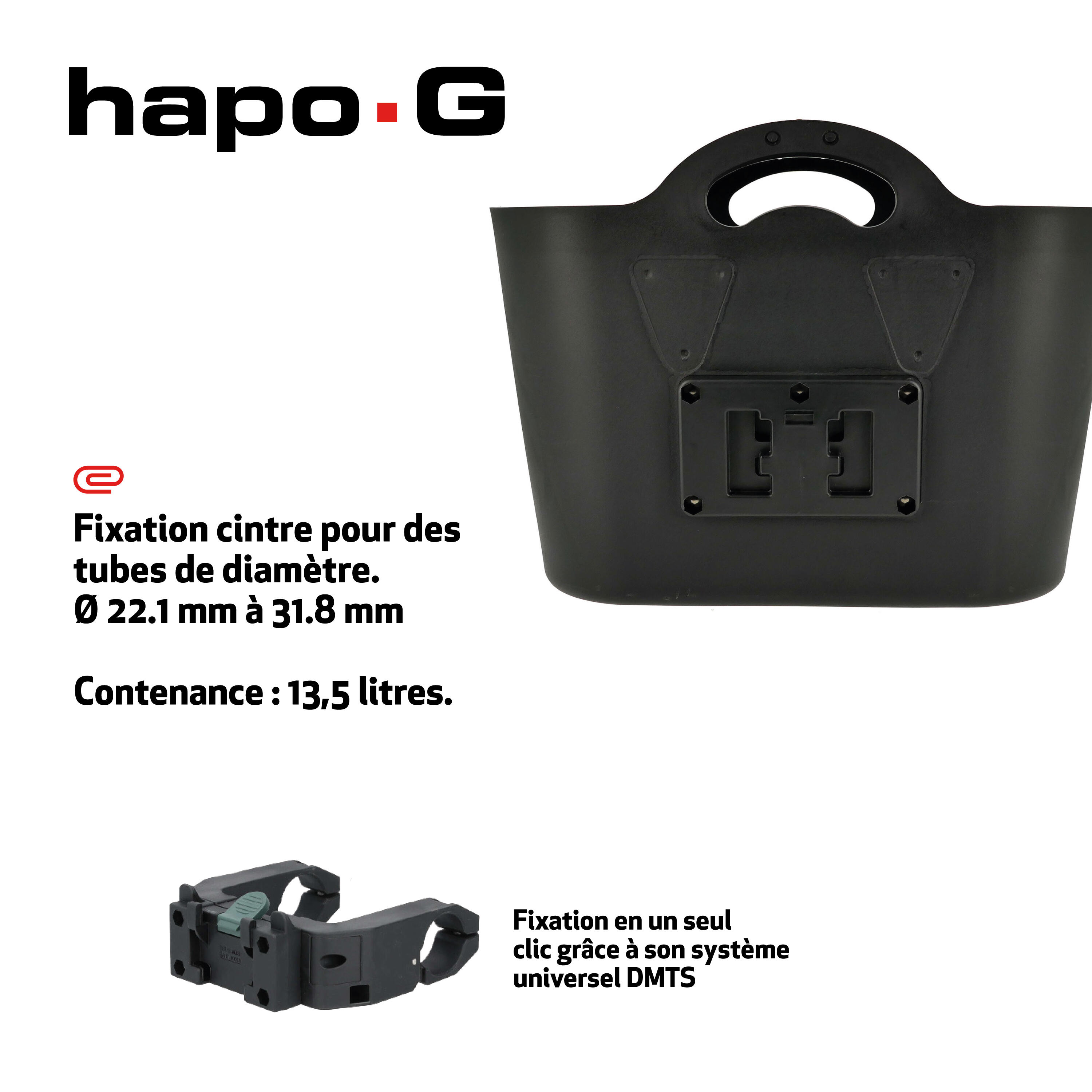 Корзина велосипедная на руль Hapo-G Trendy One 13,5 л — фото 2