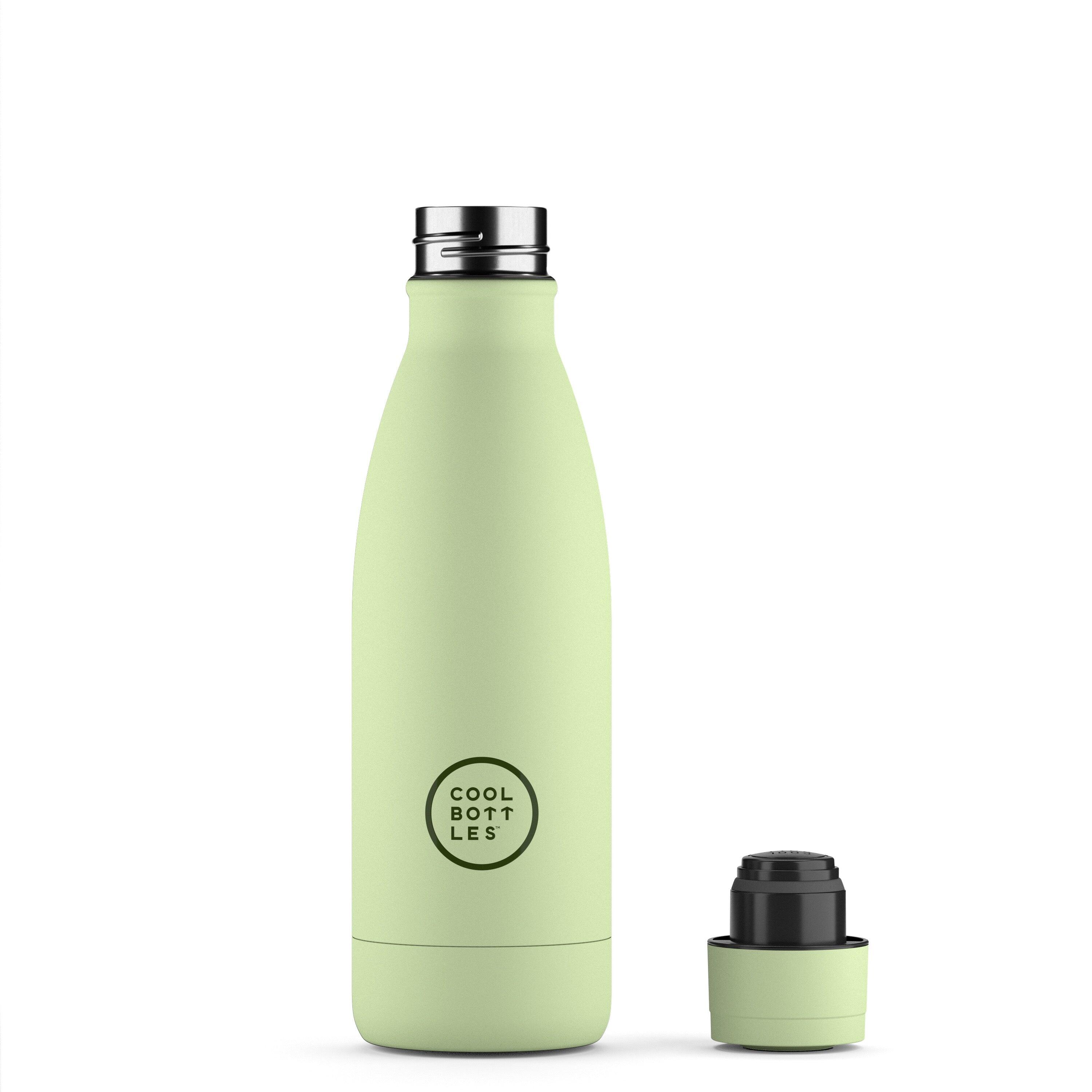 Botella Térmica Acero Inox. Cool Bottles. Con envío gratis. Pastel Green 350ml 2/4