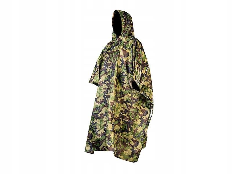 Poncho peleryna przeciwdeszczowa 3w1 tarp mata 2/5