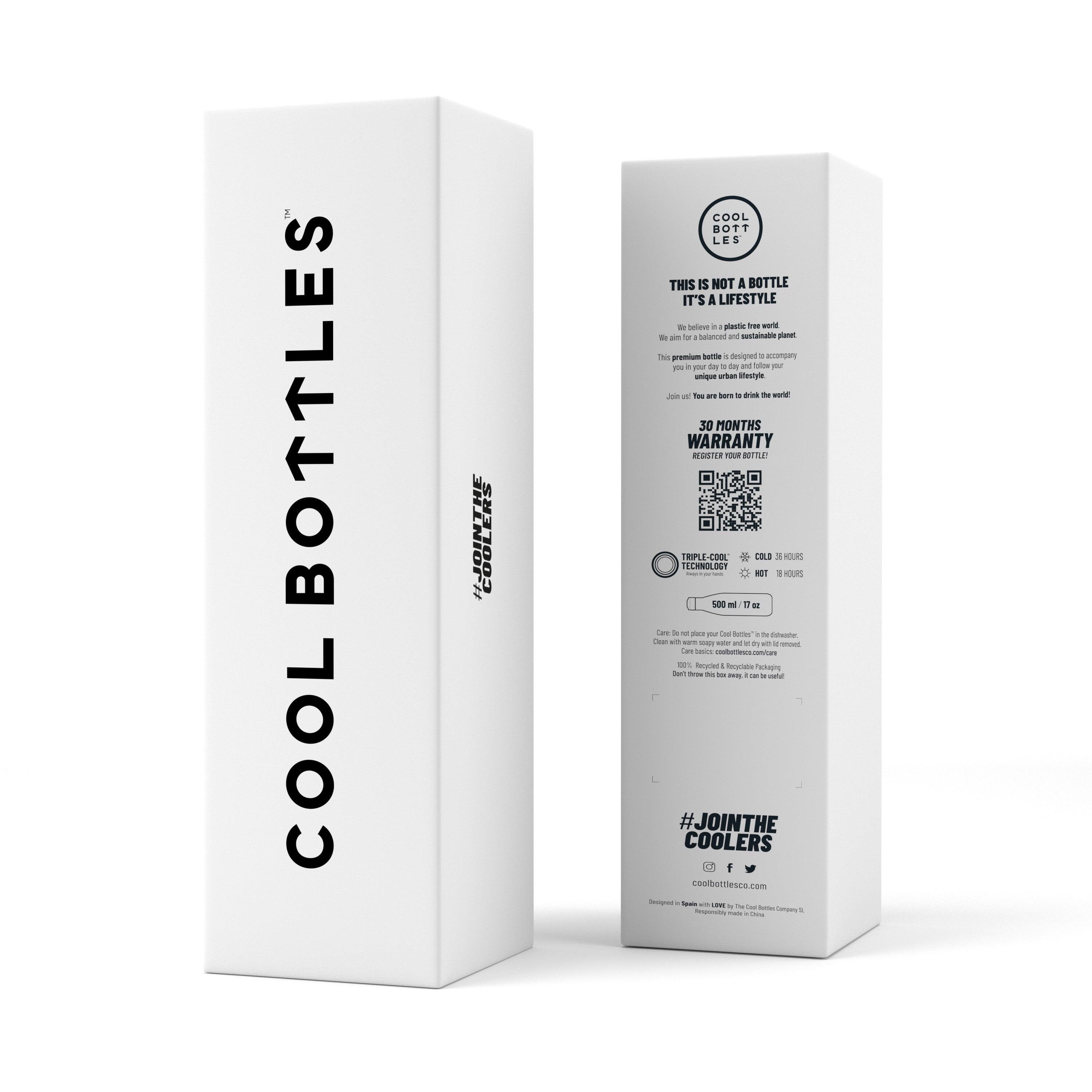 Botella Térmica Acero Inox. Cool Bottles. Con envío gratis. Pastel Coral 500ml 4/4