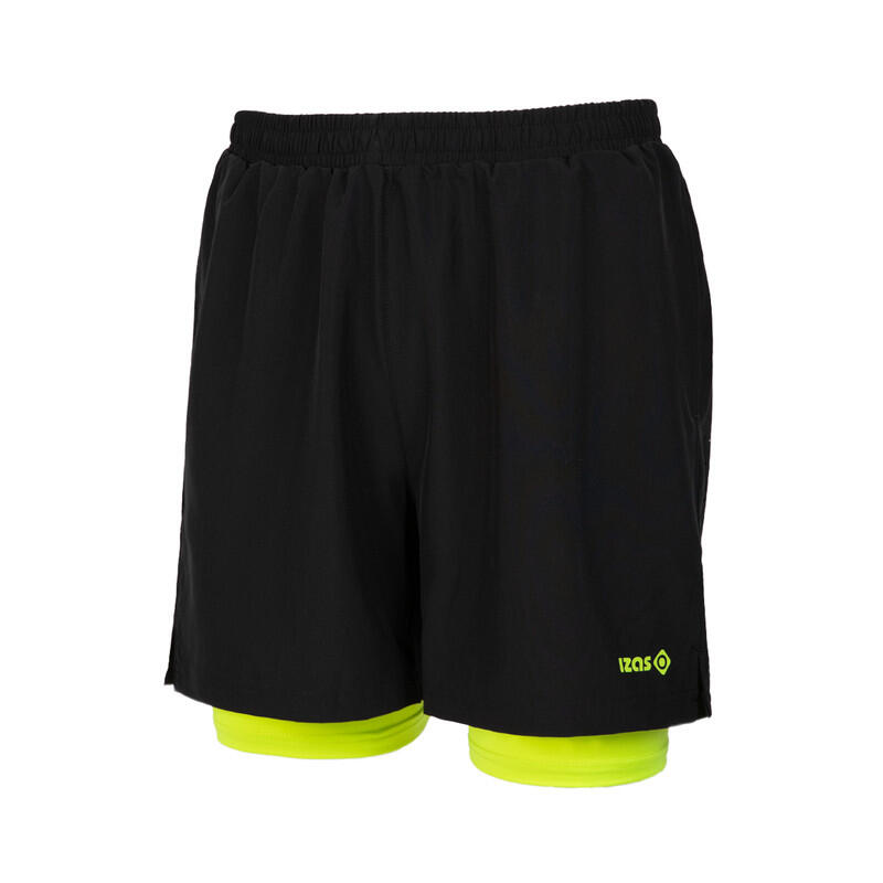 Izas - Short De Course Ravier : Confort Et Performance À Chaque Foulée - Cuissard De Running - Jaune|noir - 52 2xl - Decathlon
