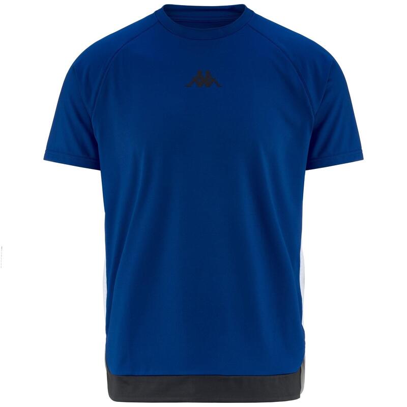 kappa t-shirt da uomo in poliestere blu da fitness