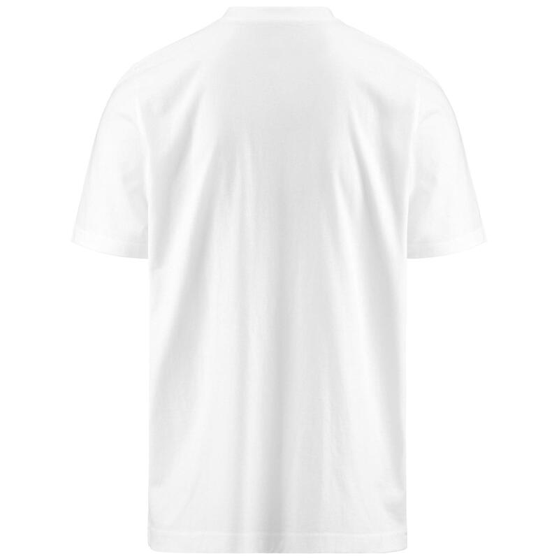 kappa t-shirt da uomo in cotone bianco da fitness .