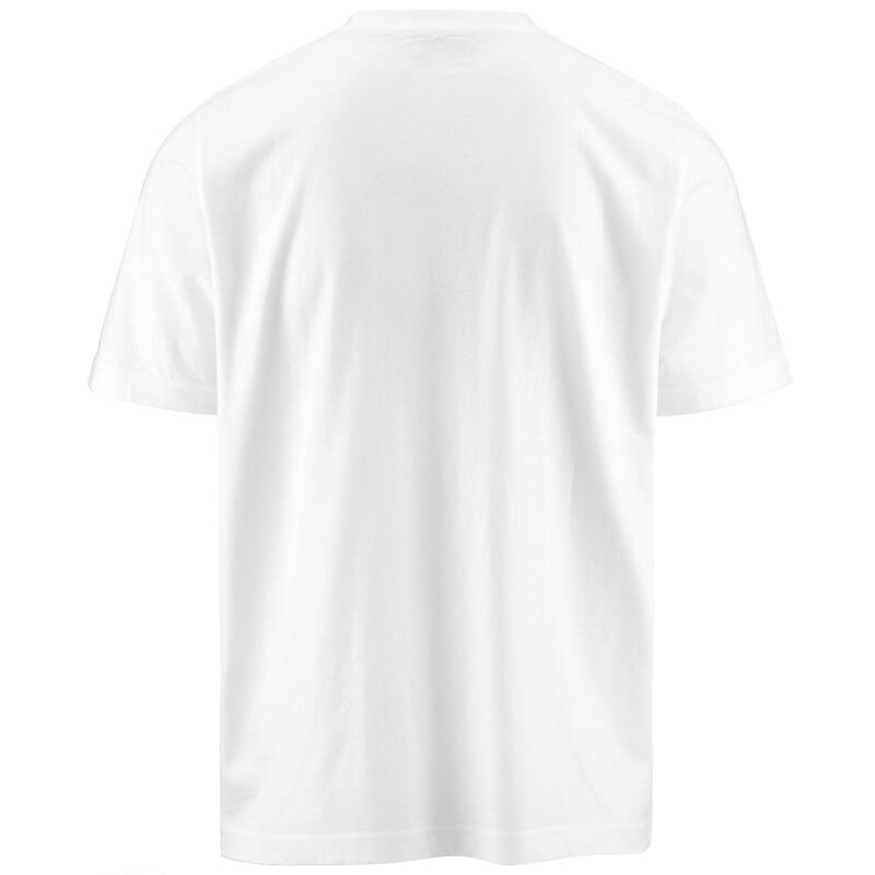 kappa t-shirt da uomo in cotone bianco da fitness