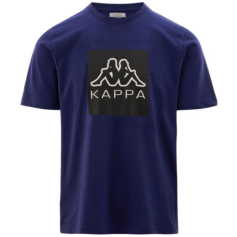 kappa t-shirt da uomo in cotone blu da cardio training