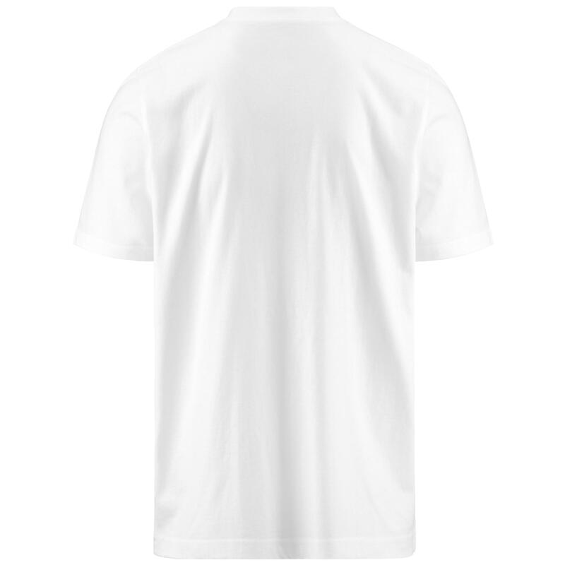 kappa t-shirt da uomo in cotone bianco da fitness