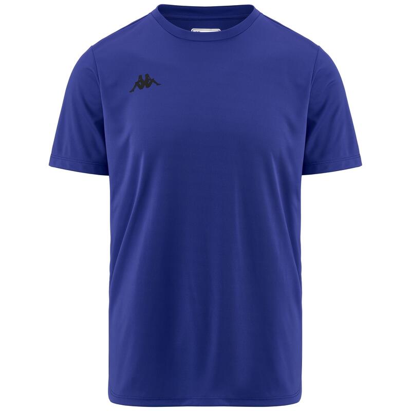 kappa t-shirt da uomo in poliestere blu da fitness