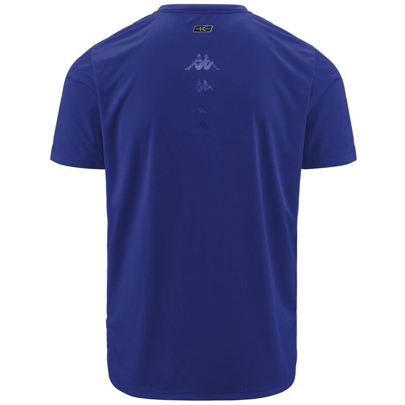 kappa t-shirt da uomo in poliestere blu da fitness .