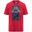 kappa t-shirt da uomo in cotone rosso da fitness .