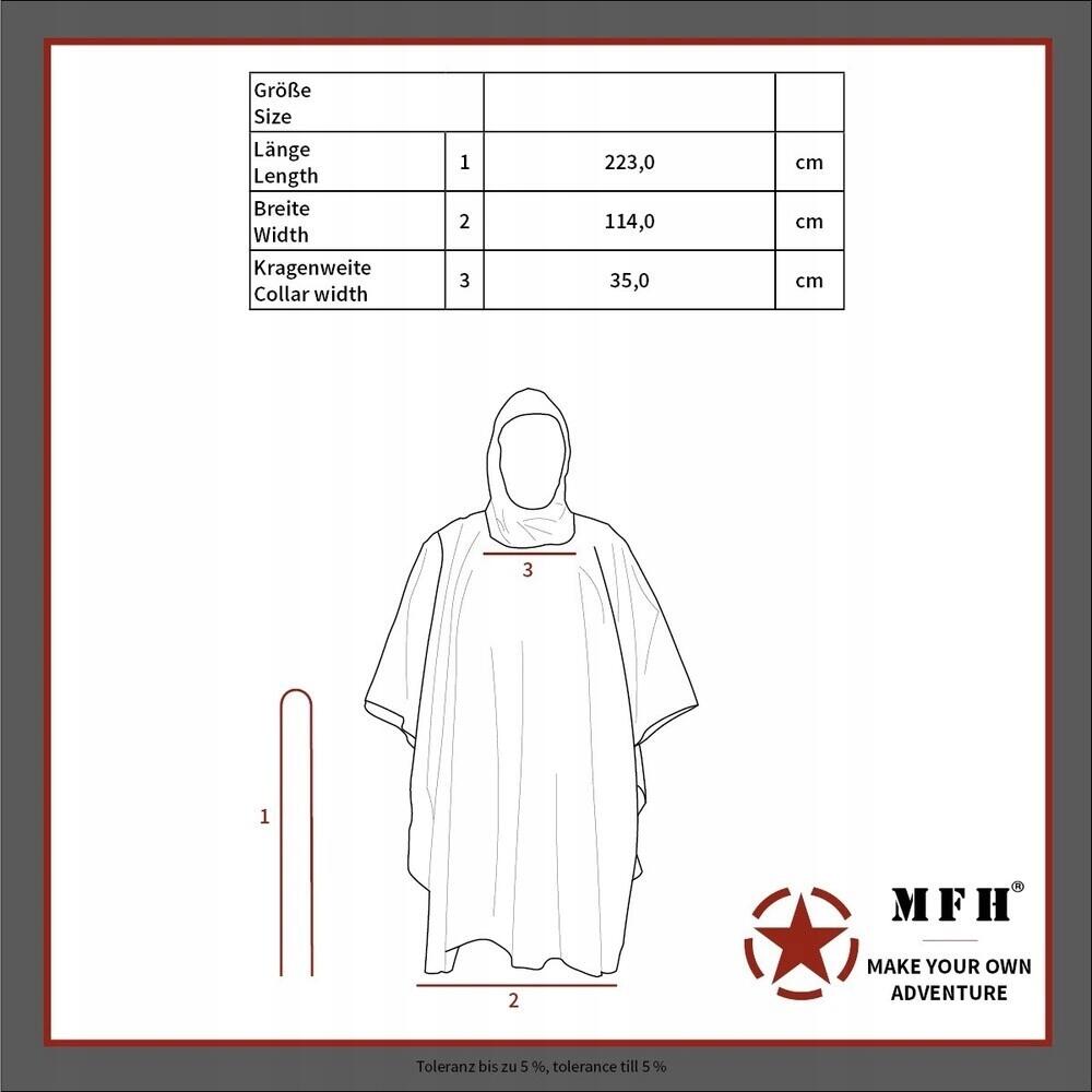 MFH US Poncho Ripstop Czech Woodland 4/4