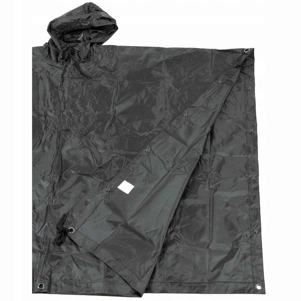 MFH US Poncho Ripstop Black 2/4