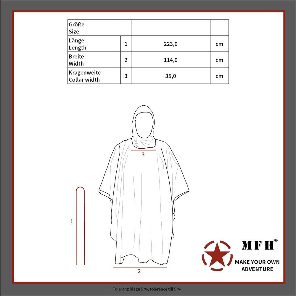 MFH US Poncho Ripstop Woodland 4/4