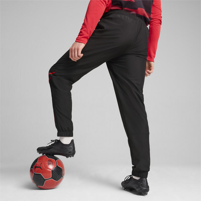 AC Milan geweven prematch-broek voor heren PUMA Black For All Time Red