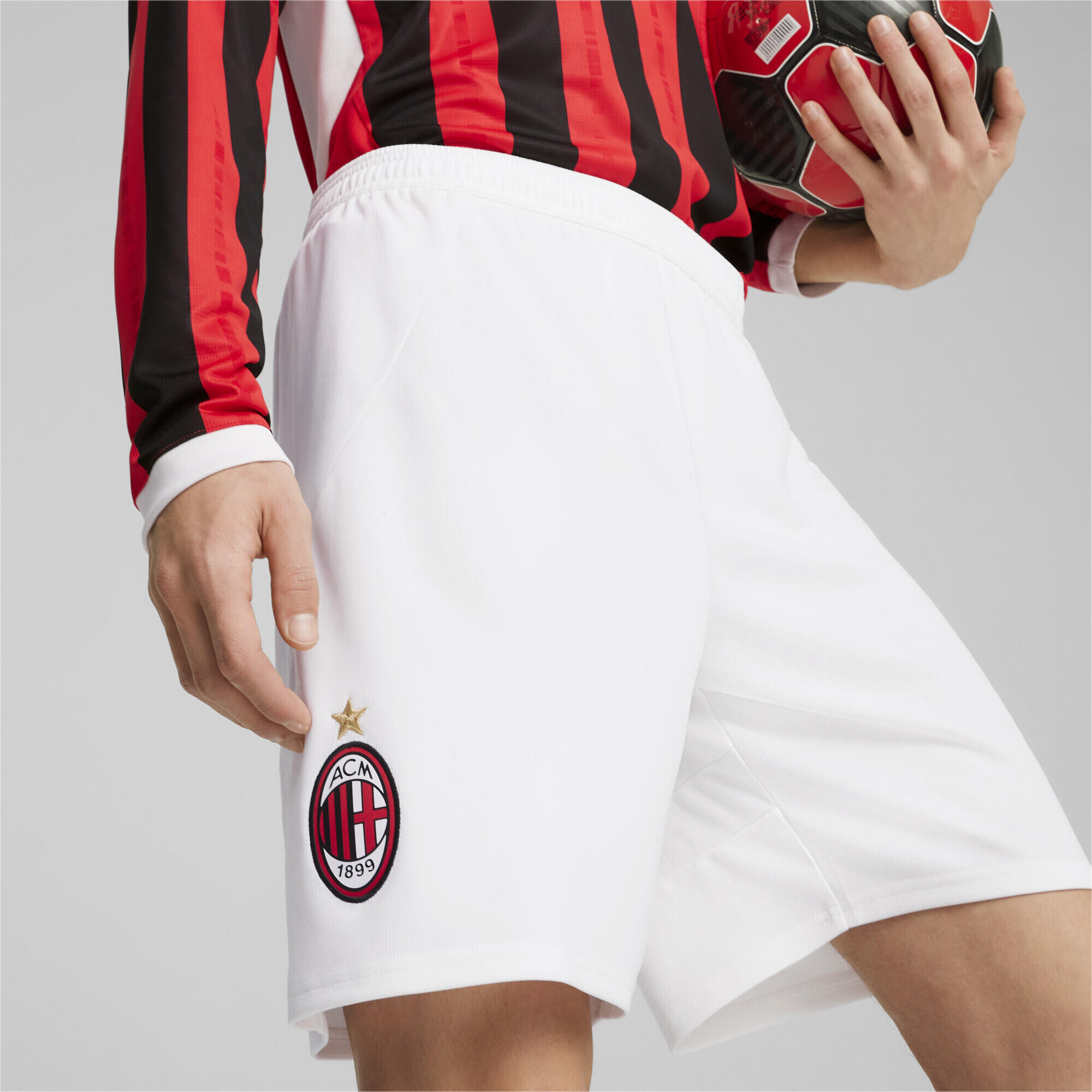 Shorts AC Milan 24/25 da uomo PUMA White For All Time Red 3/7