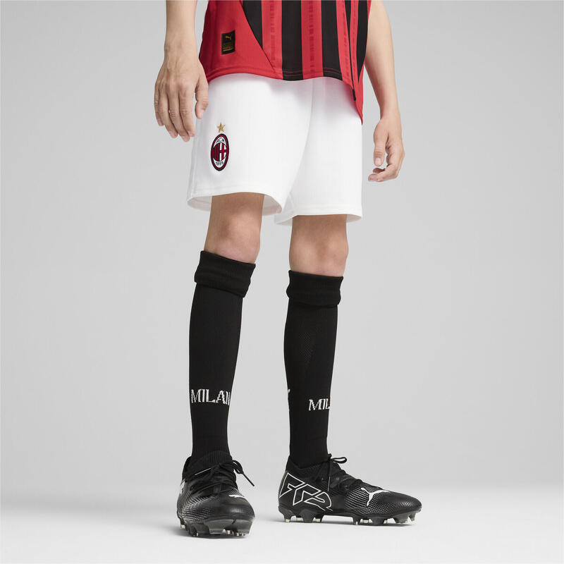 AC Milan 24/25 short voor jongeren PUMA White For All Time Red