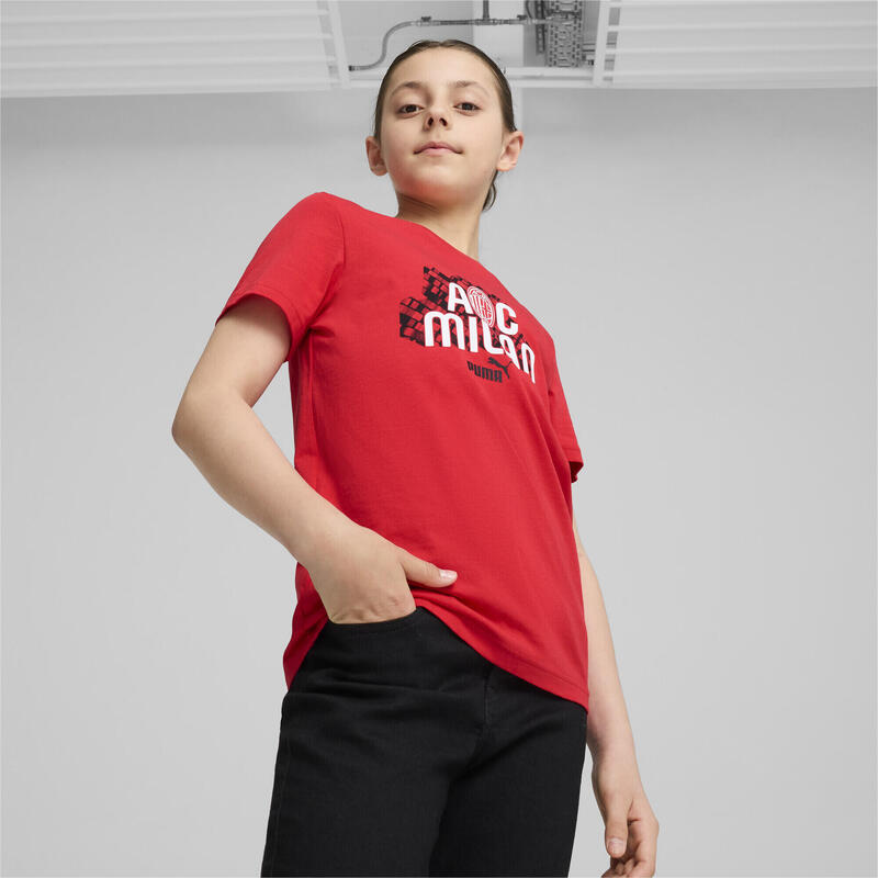 T-shirt ftblCULTURE AC Milan Enfant et Adolescent PUMA For All Time Red White